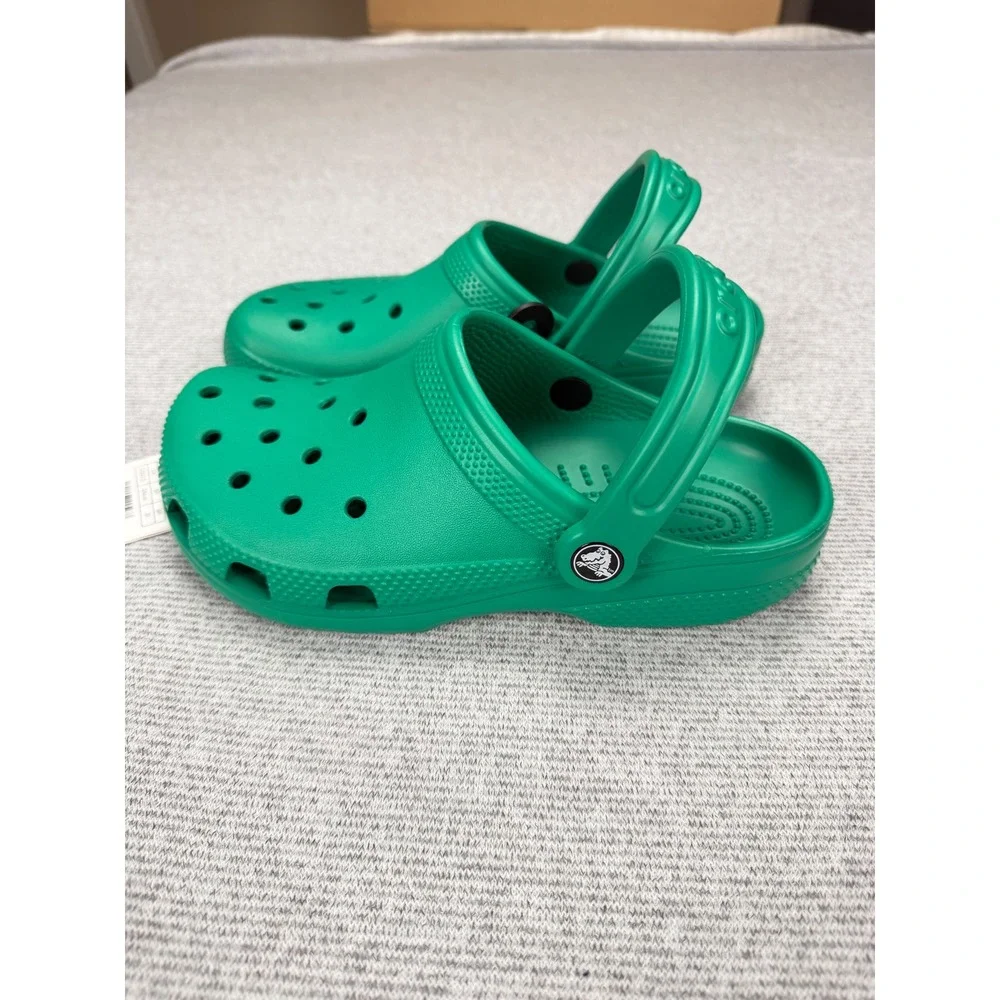 Crocs Classic Clog K Kids Green Slip On Water Shoes 204536-3TJ Size J4